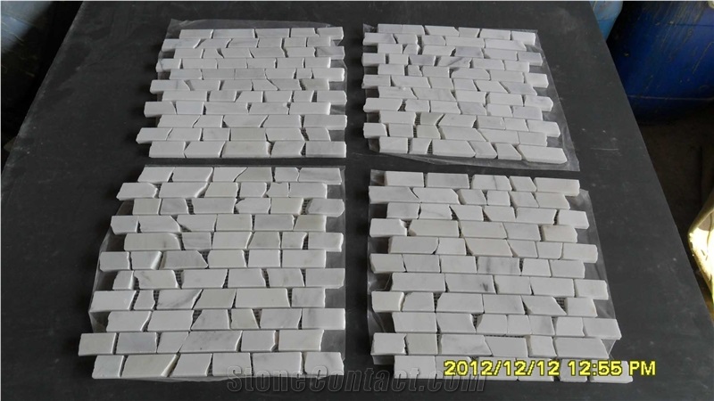 Oriental White Brick Marble Mosaic