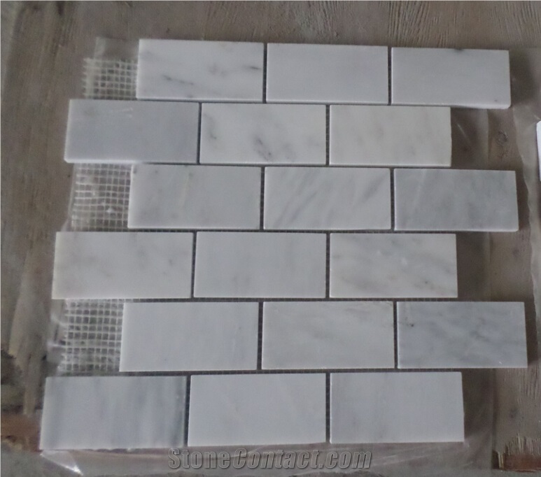 Oriental White Brick Marble Mosaic