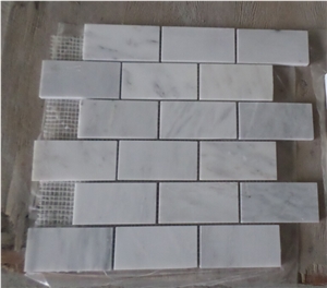 Oriental White Brick Marble Mosaic