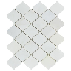 Oriental White Marble Lantern Shaped Mosaic