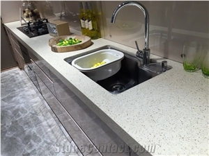 Sparkle White Quartz Stone Tiles,Quartz Countertop