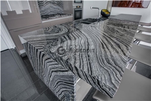 Ancient Wood Grain Marble Kitchen Countertop