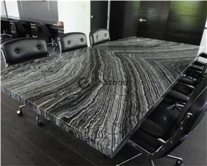 Ancient Wood Grain Silver Wave Marble Table Top Ancient Wood Grain Silver Wave Marble Table Top