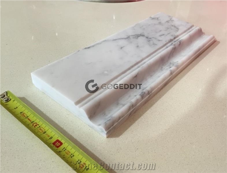 Bianco Carrara Marble Skirting Baseboard