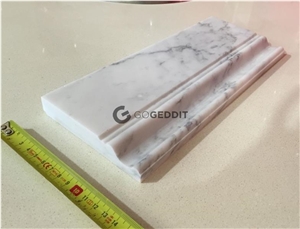 Bianco Carrara Marble Skirting Baseboard Bianco Carrara Marble Skirting Baseboard