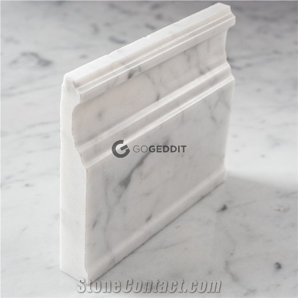 Bianco Carrara Marble Skirting Baseboard