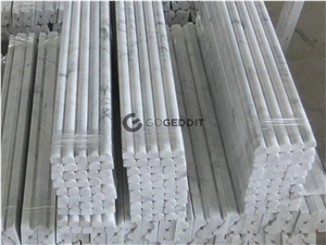Carrara White Marble Quarter Round Trim Carrara White Marble Quarter Round Trim