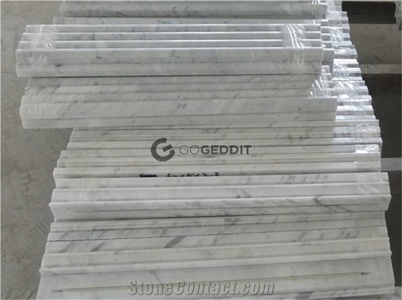 Carrara White Marble Quarter Round Trim