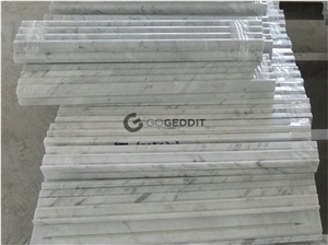 Carrara White Marble Quarter Round Trim