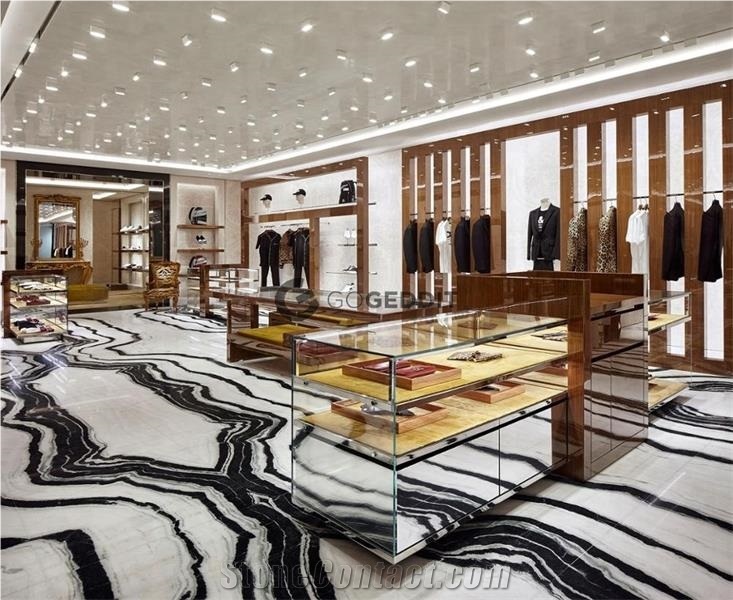 China Panda White Marble Floor Tiles