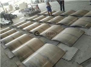 Italian Silver Travertine Column