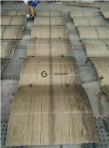 Italian Silver Travertine Column