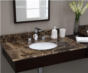 Marron Emperador Dark Marble Bath Top