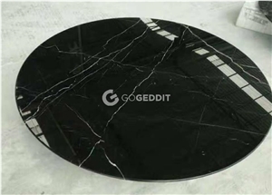 Nero Marquina Marble Round Table Top Nero Marquina Marble Round Table Top