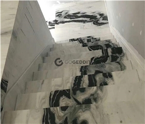Panda White Marble Stair Treads