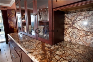 Rainforest Brown Marble Bathroom Vanity Top
