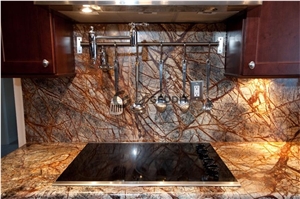 Rainforest Brown Marble Bathroom Vanity Top