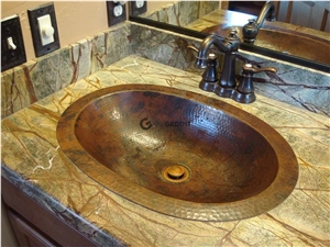 Rainforest Green Marble Bath Top