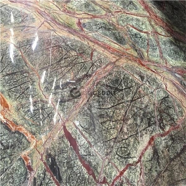 Rainforest Green Marble Bath Top