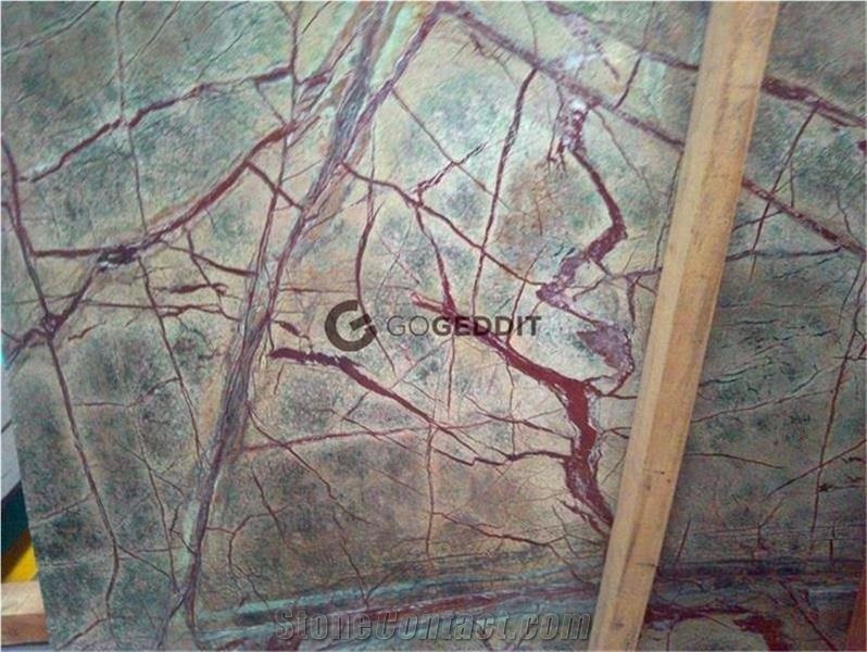Rainforest Green Marble Bath Top