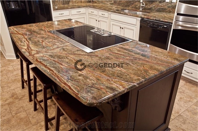 Rainforest Green Marble Kitchen Work Top