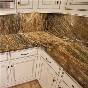 Rainforest Green Marble Kitchen Work Top