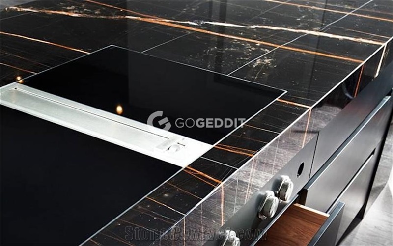 Sahara Noir Marble Bathroom Countertop