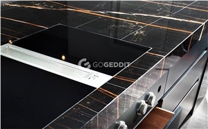 Sahara Noir Marble Bathroom Countertop