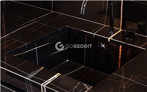 Sahara Noir Marble Bathroom Countertop