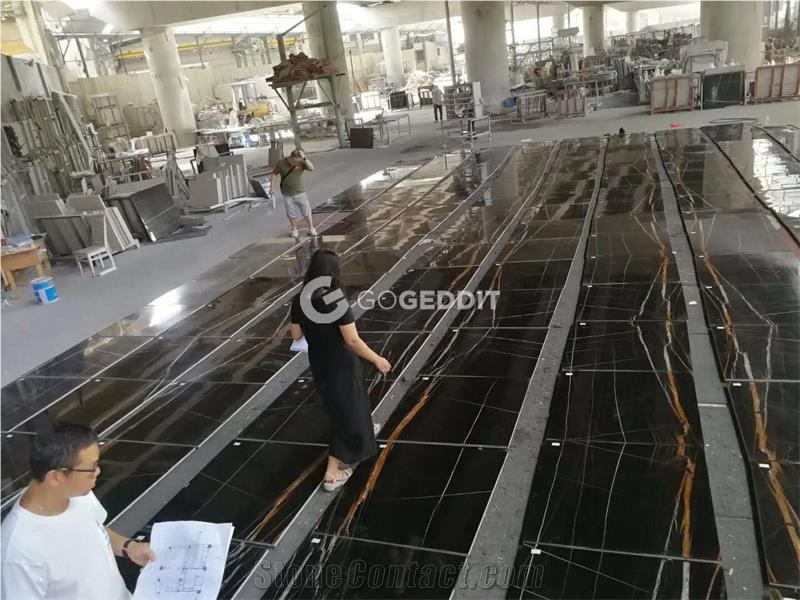 Sahara Noir Marble Bathroom Countertop