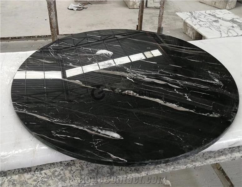 Silver Dragon Marble Round Table Top