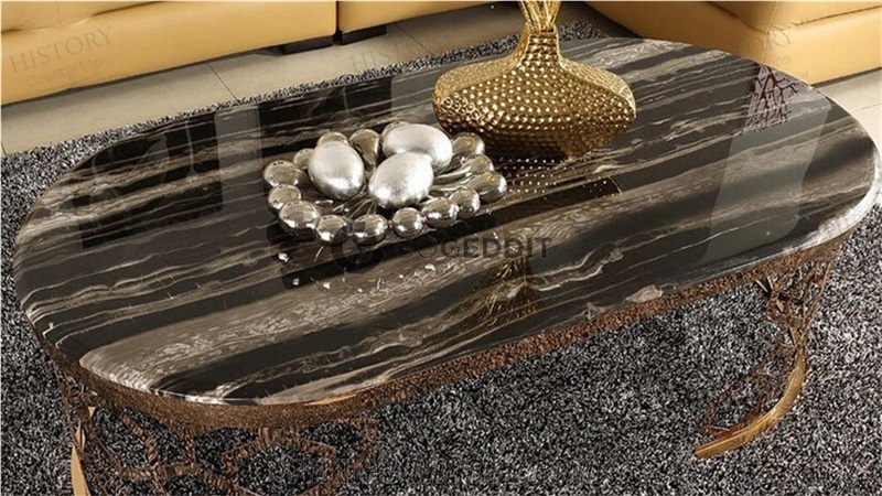 Silver Portoro Marble Custom Countertop