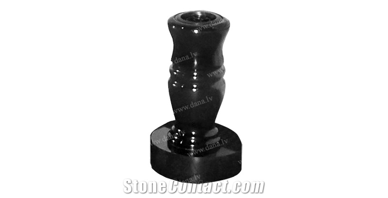 Absolute Black Granite Memorial Vase
