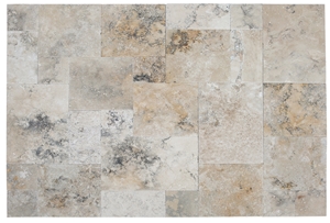 Golden Ink Antique Pattern Travertine Tile