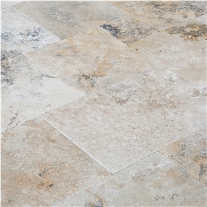 Golden Ink Antique Pattern Travertine Tile