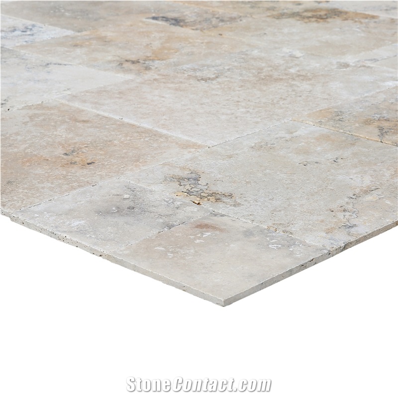 Golden Ink Antique Pattern Travertine Tile
