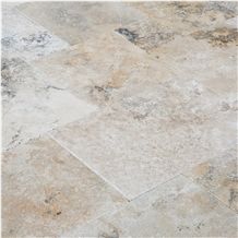 Golden Ink Antique Pattern Travertine Tile