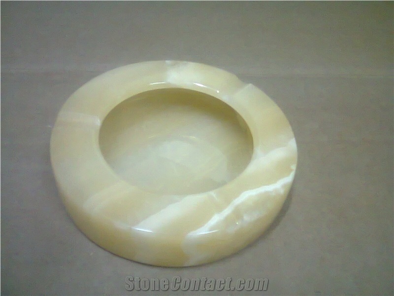 Golden Alabaster Ashtrays