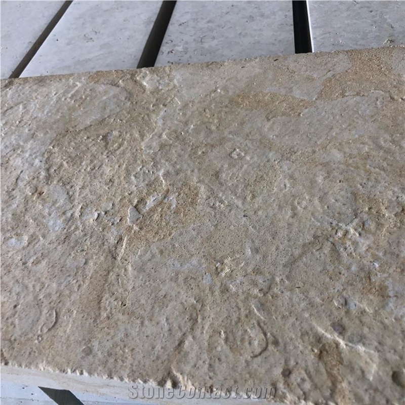 Texas Cream Limestone Leather Finish