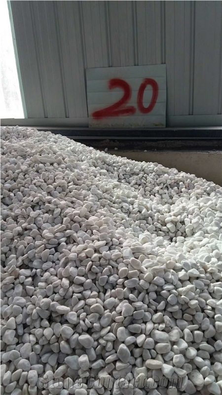 Natural White Dolomite Pebble and Cobble Stone