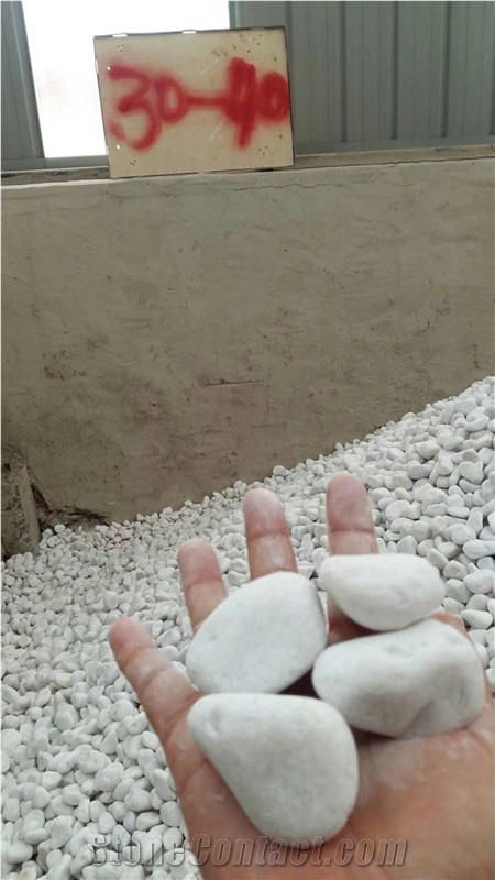 Natural White Dolomite Pebble and Cobble Stone