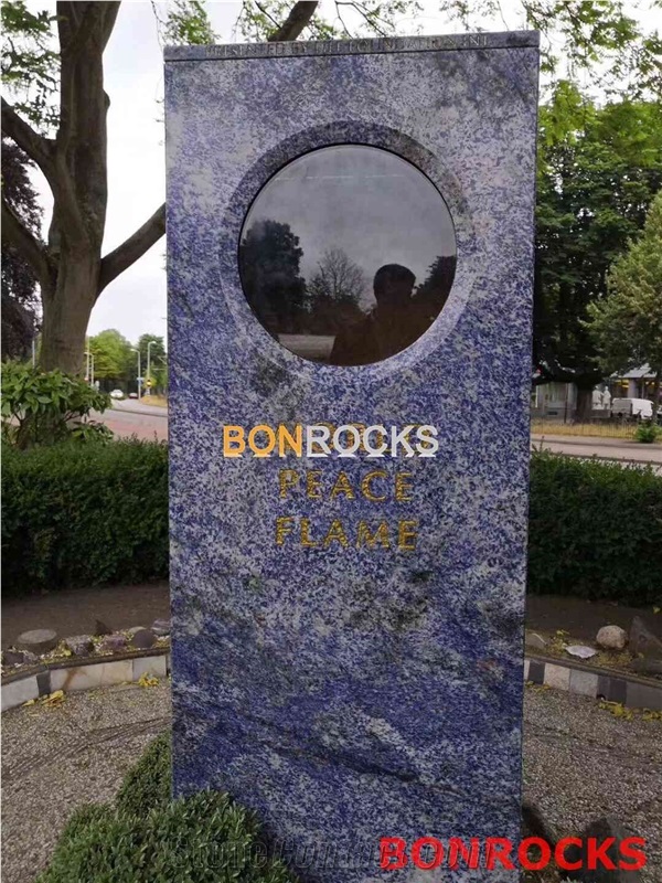 Azul Bahia Blue Headstone and Monument