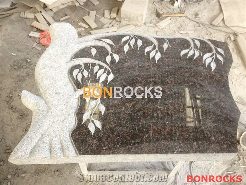 Azul Bahia Blue Headstone and Monument