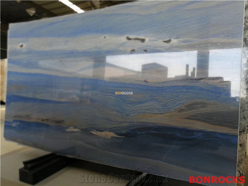 Azul Macaubas Sky Blue Quartzite Polished Slab