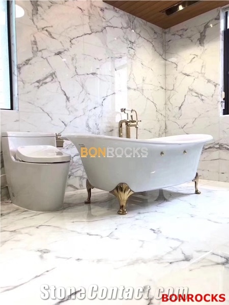 Bianco Calacatta White Marble Bathroom Countertop