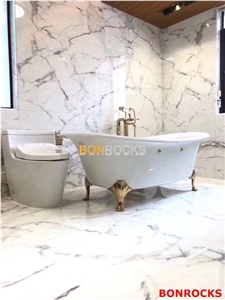 Bianco Calacatta White Marble Bathroom Countertop