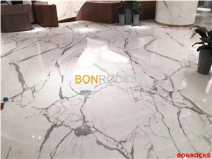 Bianco Calacatta White Marble Flooring Tiles