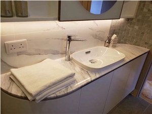 Bianco Carrara White Marble Bath Tops