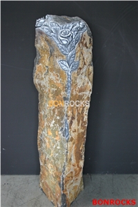 Black Basalt Tombstone and Monument