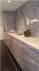 Calacatta Grey Marble Countertop and Tiles